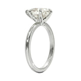 Diamond ring with a clear gemstone on a white background