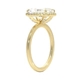 Radiant cut halo engagement ring plain gold band simple elegant style South Africa