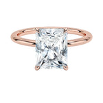 Luxury radiant cut moissanite solitaire engagement ring in 9k rose gold ApolloGem South Africa.