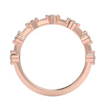 Side profile of the Round Bubble Eternity band showing individual 2mm tube settings