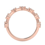 Side profile of the Round Bubble Eternity band showing individual 2mm tube settings