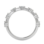 Side profile of the Round Bubble Eternity band showing individual 2mm tube settings