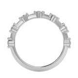 Side profile of the Round Bubble Eternity band showing individual 2mm tube settings