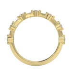 Side profile of the Round Bubble Eternity band showing individual 2mm tube settings