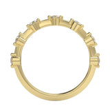 Side profile of the Round Bubble Eternity band showing individual 2mm tube settings