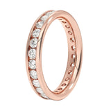 Side profile of the 3mm Round Channel Full Eternity band showing the secure u-channel setting.
