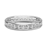 Classic channel-set 2.5mm round brilliant stone full eternity band in white gold ApolloGem.