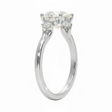 GRI certified round brilliant ring in a signature ApolloGem premium LED-lit jewelry box for a luxury proposal.