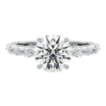 Modern cluster-style engagement ring ApolloGem unique sparkle and polished white gold band handcrafted in Cape Town.