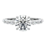Modern cluster-style engagement ring ApolloGem unique sparkle and polished white gold band handcrafted in Cape Town.