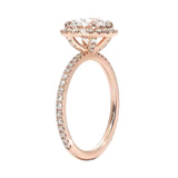 2 carat round halo ring with pave setting bridal jewelry Cape Town proposal