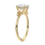 GRI certified round brilliant stellar ring in a premium ApolloGem LED light box ready for a luxury proposal experience.