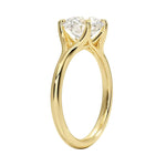 High-resolution jewelry render of the round V-Split ring showcasing secure setting and professional alignment.