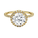 The Royal Halo Round moissanite ring with pavé halo ApolloGem