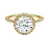 The Royal Halo Round moissanite ring with pavé halo ApolloGem