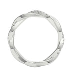Side profile of the 1.5mm Twisted Full Eternity ring showing the infinity braid.