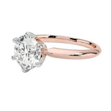 High-resolution jewelry render of the Two-Tone Empress ring showcasing professional stone setting and alignment.