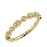 Vintage style wedding band alternating marquise and round shapes yellow gold South Africa